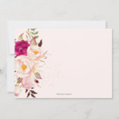 Invitation Les fleurs d'aquarelle Blush Peonies Bénédiction (Dos)