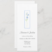 Invitation Les fleurs d'aquarelle de l'échelle de Jacob (Devant / Derrière)