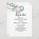 Invitation Les fleurs d'aquarelles révèlent le genre (Devant / Derrière)