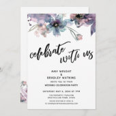 Invitation Les fleurs d'art peintes fêtent avec nous Réceptio (Devant / Derrière)