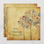 Invitation Les fleurs d'automne Vintages de PixDezines (Devant / Derrière)