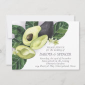Invitation Les fleurs d'Avocado | Moody Green et Eggplant Pur (Devant)