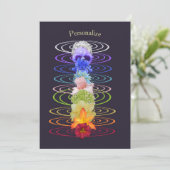 Invitation Les fleurs de couleurs de Chakra Zen Spirituel (Debout devant)