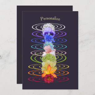 Invitation Les fleurs de couleurs de Chakra Zen Spirituel