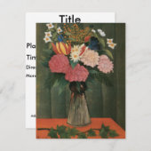 Invitation Les fleurs d'Henri Rousseau dans un vase (1909) (Devant / Derrière)