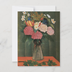 Invitation Les fleurs d'Henri Rousseau dans un vase (1909)