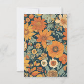 Invitation Les fleurs du coucher de soleil : Mariage orange d (Dos)
