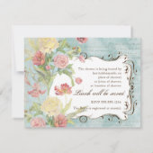 Invitation Les Fleurs Peony Rose Tulip Floral Flowers Mariage (Dos)
