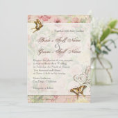 Invitation Les Fleurs Peony Rose Tulip Floral Flowers Mariage (Debout devant)