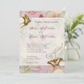 Invitation Les Fleurs Peony Rose Tulip Floral Flowers Mariage (Debout devant)