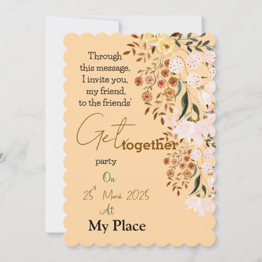 Invitation Les fleurs se rassemblent (Devant)