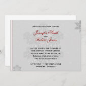 Invitation Les flocons blancs sur l'Faire-part de mariage d'a (Devant / Derrière)