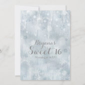 Invitation Les flocons de neige blancs hiver Wonderland Invit (Dos)