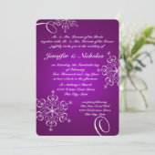 Invitation Les flocons de neige de l'amour Mariage hivernal v (Debout devant)