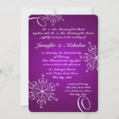 Invitation Les flocons de neige de l'amour Mariage hivernal v (Devant)