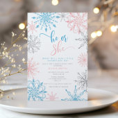 Invitation Les flocons de neige d'hiver révèlent l'invitation