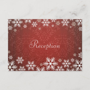 Invitation Les flocons de neige et la réception de Red Mariag