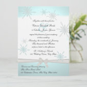 Invitation Les flocons de neige et le Mariage de ruban d'hive (Debout devant)