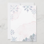 Invitation Les flocons de neige roses Il fait froid dehors Ba (Dos)
