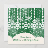 Invitation Les flocons de neige sur l'invitation de la fête d (Devant)