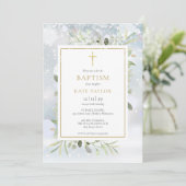 Invitation Les flocons d'hiver La verdure Baptême Le baptême (Debout devant)