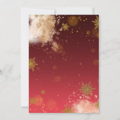 Invitation Les flocons d'or d'hiver sur la fête de Noël en Bo (Dos)