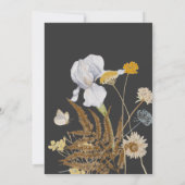 Invitation Les Flowers sauvages de Charcoal Wedding Invite (Dos)