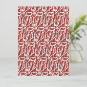 Invitation Les formes abstraites rouge et orange se mélangent (Debout devant)