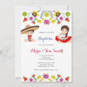 Invitation Les frères et soeurs filles Christening Baptism In (Devant)