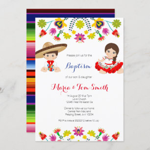 Invitation Les frères et soeurs filles Christening Baptism In