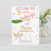 Invitation Les frères et soeurs golfing et l'invitation d'ann (Debout devant)