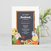 Invitation Les fruits de mer sont au menu d'invitation (Debout devant)