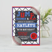 Invitation Les garçons de baseball Jump & Play Trampoline Par (Debout devant)