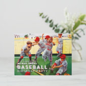 Invitation Les garçons de fête d'anniversaire de base-ball (Debout devant)