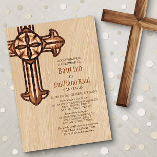 Invitation Les garçons modernes Baptême espagnol