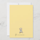 Invitation Les Garçons Portent Balloon Jaune Baby shower Euca (Dos)