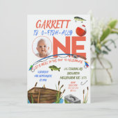 Invitation Les Garçons Roulez En Amusant Ofish Un 1er Anniver (Debout devant)