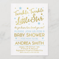 Les garçons scintillent petite étoile baby shower