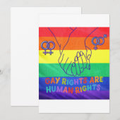 Invitation Les gays ont des droits (Devant / Derrière)