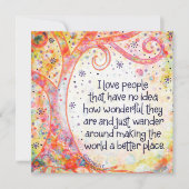 Invitation Les gens qui font du monde un meilleur Merci (Devant)