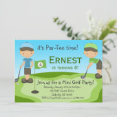 Invitation Les golfeurs de Little Blonde, la fête d'anniversa (Debout devant)