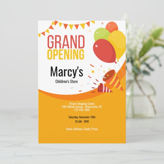 Invitation Les grands ballons d'ouverture (Debout devant)