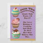 Invitation Les guerres de petit gâteau font cuire au four (Dos)