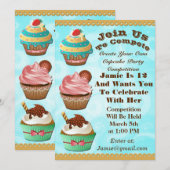 Invitation Les guerres de petit gâteau font cuire au four (Devant / Derrière)