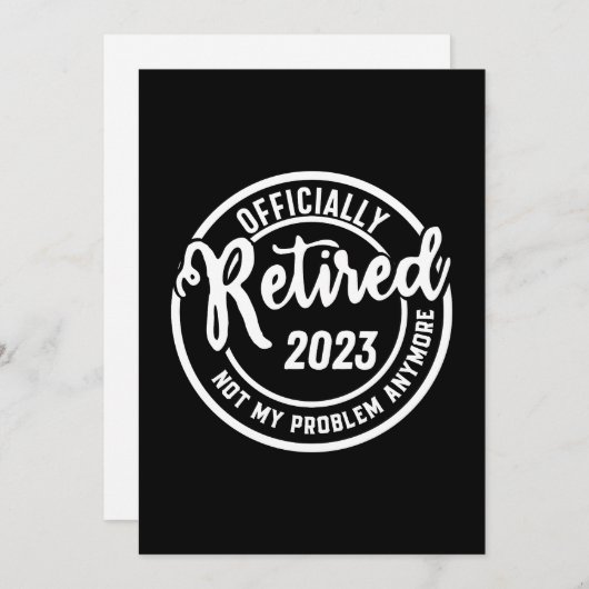 Invitation Les Hommes Retraités 2023 Plus Mon Problème - Vint (Devant / Derrière)