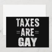 Invitation Les impôts sont gays (Devant / Derrière)