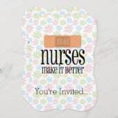 Invitation Les infirmières le rendent un meilleur, mignon (Devant / Derrière)
