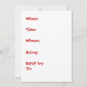 Invitation Les Invitations, personnaliser, (Dos)