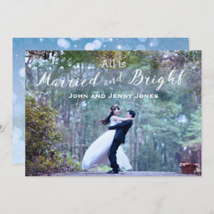 Invitation Les jeunes mariés d'abord Noël