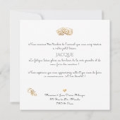 Invitation Les Jouets D'or Remerciements Naissance Fille (Dos)